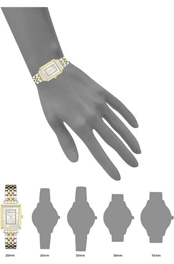 Women's Two-Tone Bracelet Watch with Glitter Detail