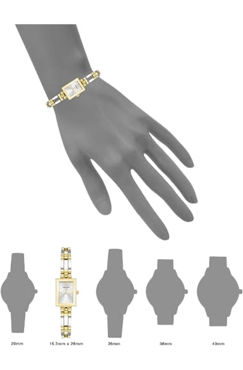 Women's Rectangular Two-Tone Bracelet Watch