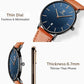 Minimalist Analog Watch with Leather Strap and Date Display