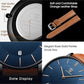 Minimalist Analog Watch with Leather Strap and Date Display