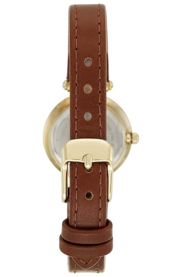 Women's Analog Watch with Leather Strap