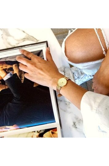 Women's Analog Watch with Leather Strap