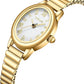 Women's Small Oval Gold-Tone Watch with Expansion Band