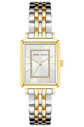 Women's Two-Tone Bracelet Watch with Glitter Detail