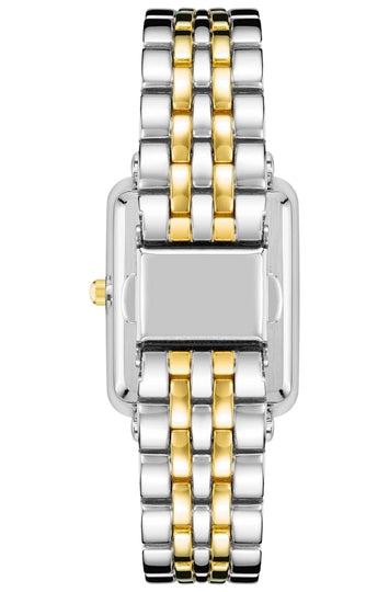 Women's Two-Tone Bracelet Watch with Glitter Detail