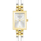 Women's Rectangular Two-Tone Bracelet Watch