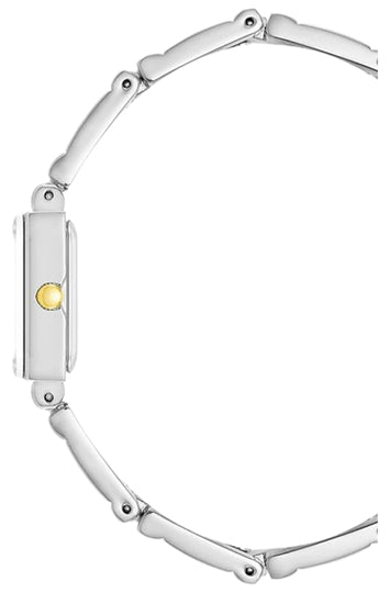 Women's Rectangular Two-Tone Bracelet Watch