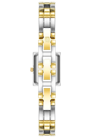 Women's Rectangular Two-Tone Bracelet Watch