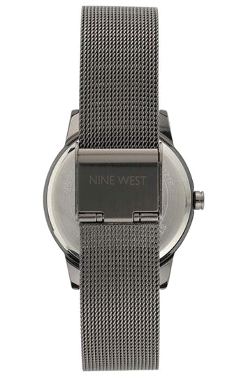 Women's Mesh Bracelet Watch with Floral Dial