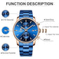 Men's Quartz Chronograph Watch with Stainless Steel Band