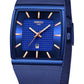 Men's Square Analog Quartz Watch with Mesh Steel Band