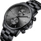 Men's Quartz Chronograph Watch with Stainless Steel Band