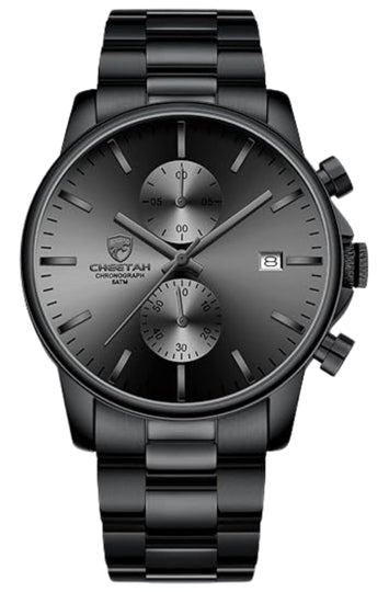 Men's Quartz Chronograph Watch with Stainless Steel Band