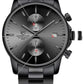 Men's Quartz Chronograph Watch with Stainless Steel Band