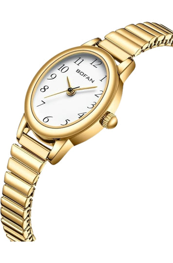 Women's Small Gold-Tone Watch with Expansion Band