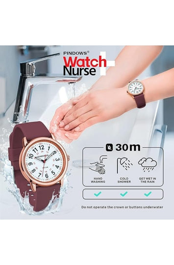 Analog Quartz Watch with Luminous Dial and Military Time