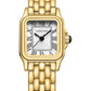 Women's Small Rectangular Gold-Tone Bracelet Watch