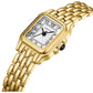 Women's Small Rectangular Gold-Tone Bracelet Watch