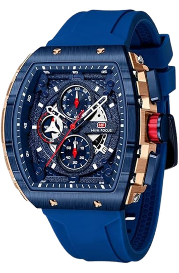 Men's Multi-Function Quartz Watch with Silicone Strap