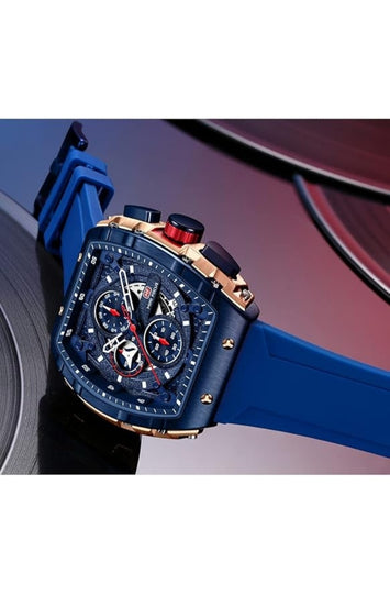 Men's Multi-Function Quartz Watch with Silicone Strap