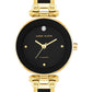 Women's Gold-Tone Bangle Watch with Diamond Accent