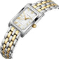 Women's Rectangular Watch with Roman Numeral Dial